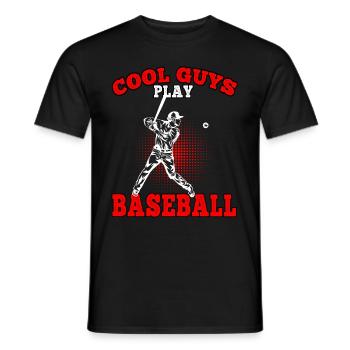 Coole Jungs Baseball Baseballer Baseballspieler - Männer T-Shirt - Schwarz - Vorne - AI Model Male 178 light (178cm)
