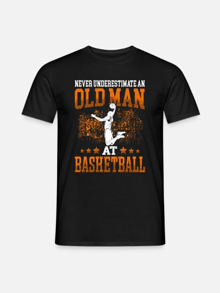 Old Man Basketball Basketteur - T-shirt homme - noir