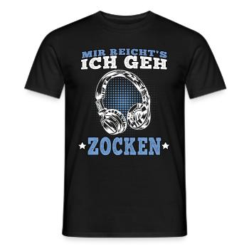 Ich geh zocken Videospiele Gamer Gaming Zocker - Männer T-Shirt - Schwarz - Vorne - AI Model Male 178 light (178cm)