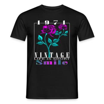 1971 Jahrgang vintage Geburtstag Spruch Idee - Männer T-Shirt - Schwarz - Vorne - AI Model Male 178 light (178cm)