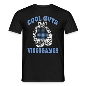 Les gars cool jouent aux jeux vidéo Gamer Gaming Gamers - T-shirt homme - noir - Devant - AI Model Male 178 light (178cm)