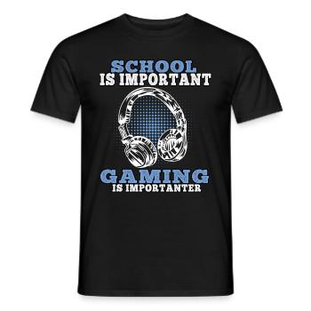 Jouer à des jeux vidéo importants Gamer Gaming Gamers - T-shirt homme - noir - Devant - AI Model Male 178 light (178cm)
