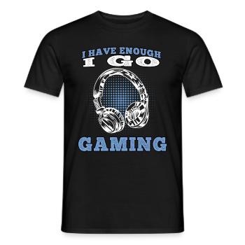 Ich geh zocken Videospiele Gamer Gaming Zocker - Männer T-Shirt - Schwarz - Vorne - AI Model Male 178 light (178cm)