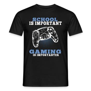 Jouer à des jeux vidéo importants Gamer Gaming Gamers - T-shirt homme - noir - Devant - AI Model Male 178 light (178cm)