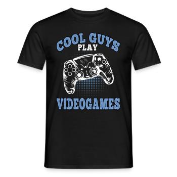 Les gars cool jouent aux jeux vidéo Gamer Gaming Gamers - T-shirt homme - noir - Devant - AI Model Male 178 light (178cm)