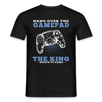 Manette de jeu Jeux vidéo Gamer Gaming Gamers - T-shirt homme - noir - Devant - AI Model Male 178 light (178cm)