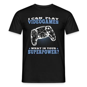 Je peux jouer jeux vidéo joueurs joueurs - T-shirt homme - noir - Devant - AI Model Male 178 light (178cm)