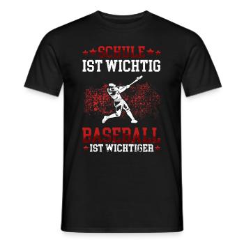Baseball ist wichtiger Baseballer Baseballspieler - Männer T-Shirt - Schwarz - Vorne - AI Model Male 178 light (178cm)