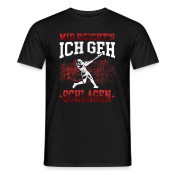 Ich ge Baseball spielen Baseballer Baseballspieler - Männer T-Shirt - Schwarz - Vorne - AI Model Male 178 light (178cm)