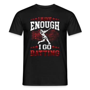 I go batting Baseball Baseballer Baseballspieler - Männer T-Shirt - Schwarz - Vorne - AI Model Male 178 light (178cm)