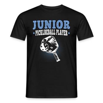Joueur junior de pickleball Pickelball - T-shirt homme - noir - Devant - AI Model Male 178 light (178cm)