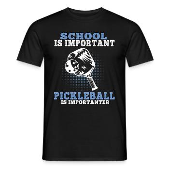 Pickleball is an important pimple ball - Men's T-Shirt - black - Front - AI Model Male 178 light (178cm)