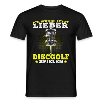 Discgolf Lieber Disc Golf spielen Discgolfer - Männer T-Shirt - Schwarz - Vorne - AI Model Male 178 light (178cm)