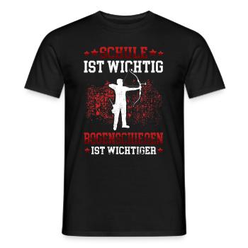 Bogenschießen wichtiger Bogenschütze Bogenschützen - Männer T-Shirt - Schwarz - Vorne - AI Model Male 178 light (178cm)