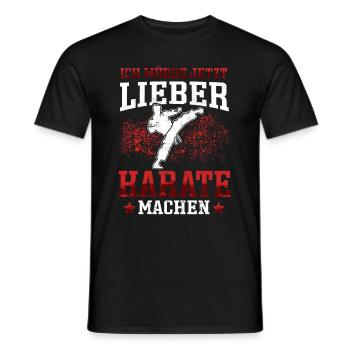 Lieber Karate Karateka asiatischer Kampfsport - Männer T-Shirt - Schwarz - Vorne - AI Model Male 178 light (178cm)