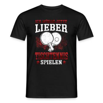 Lieber Tischtennis spielen Tischtennisspieler - Männer T-Shirt - Schwarz - Vorne - AI Model Male 178 light (178cm)