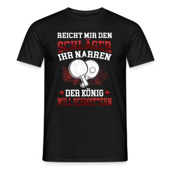 Tischtennis König schmettern Tischtennisspieler - Männer T-Shirt - Schwarz - Vorne - AI Model Male 178 light (178cm)