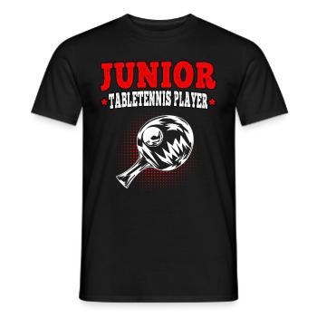 Joueurs de tennis de table juniors de tennis de table - T-shirt homme - noir - Devant - AI Model Male 178 light (178cm)