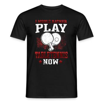 Lieber Tischtennis spielen Tischtennisspieler - Männer T-Shirt - Schwarz - Vorne - AI Model Male 178 light (178cm)
