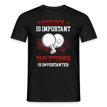 Tischtennis ist wichtiger junge Tischtennisspieler - Männer T-Shirt - Schwarz - Vorne - AI Model Male 178 light (178cm)