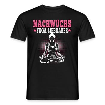 Nachwuchs Yoga Liebhaber Namasté Meditation - Männer T-Shirt - Schwarz - Vorne - AI Model Male 178 light (178cm)