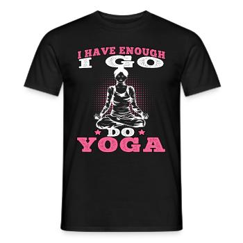 Yoga Je vais faire du yoga Méditation Namasté - T-shirt homme - noir - Devant - AI Model Male 178 light (178cm)