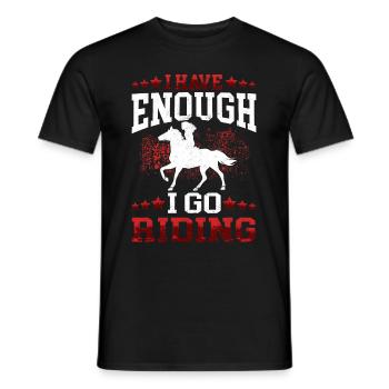 I go riding on horse rider rider - Men's T-Shirt - black - Front - AI Model Male 178 light (178cm)