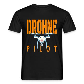 Gift idea drone pilots - Men's T-Shirt - black - Front - AI Model Male 178 light (178cm)
