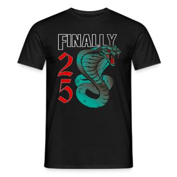 25 ans, verdict de naissance - T-shirt homme - noir - Devant - AI Model Male 178 light (178cm)