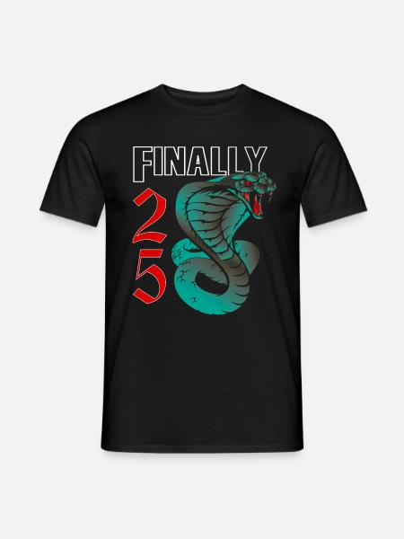 25 ans, verdict de naissance - T-shirt homme - noir