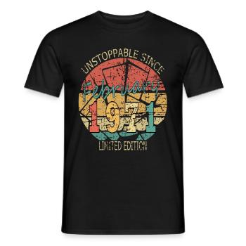 1971 Jahrgang vintage Geburtstag Spruch Idee - Männer T-Shirt - Schwarz - Vorne - AI Model Male 178 light (178cm)