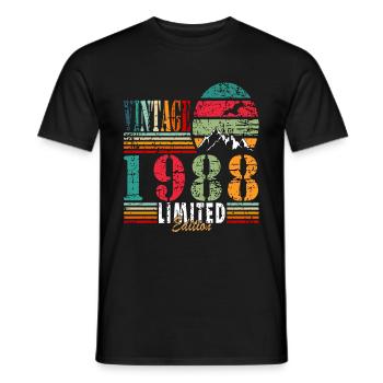 Millésime 1988 - T-shirt homme - noir - Devant - AI Model Male 178 light (178cm)