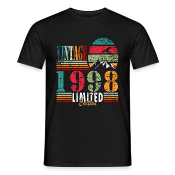 1998 Birthday present - Men's T-Shirt - black - Front - AI Model Male 178 light (178cm)