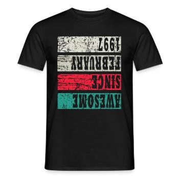 1997 Birthday present - Men's T-Shirt - black - Front - AI Model Male 178 light (178cm)