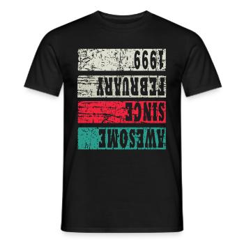 1999 Jahrgang Geburtstagsgeschenk - Männer T-Shirt - Schwarz - Vorne - AI Model Male 178 light (178cm)