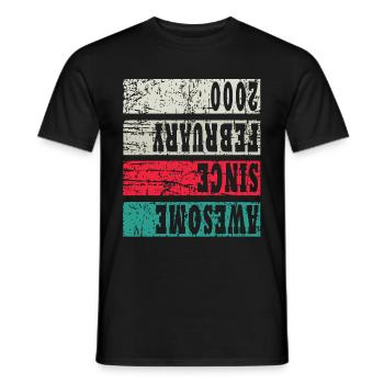 Jahrgang 23. Geburtstag 2000 Sportgeschenk - Männer T-Shirt - Schwarz - Vorne - AI Model Male 178 light (178cm)