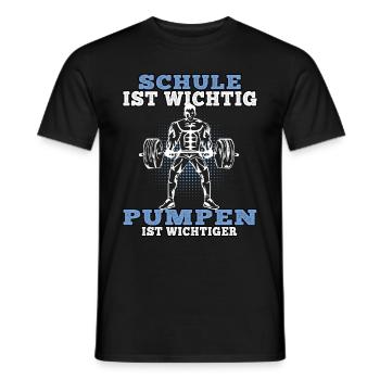 Pumpen ist wichtiger Fitnesstudio Workout Fitness - Männer T-Shirt - Schwarz - Vorne - AI Model Male 178 light (178cm)