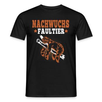 Nachwuchs Faultier Ich geh schlafen faul Faulenzer - Männer T-Shirt - Schwarz - Vorne - AI Model Male 178 light (178cm)