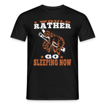 Faultier würde lieber schlafen gehen Faulenzer - Männer T-Shirt - Schwarz - Vorne - AI Model Male 178 light (178cm)