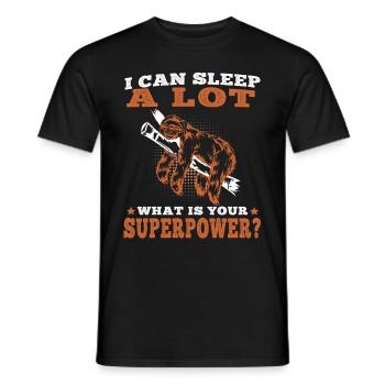 Paresseux je peux dormir beaucoup paresseux Paresseux - T-shirt homme - noir - Devant - AI Model Male 178 light (178cm)