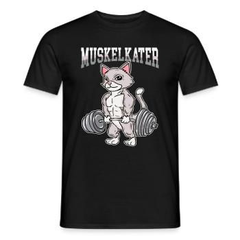Fitnesstraining Pumpen Muskelkater beim Kreuzheben - Männer T-Shirt - Schwarz - Vorne - AI Model Male 178 light (178cm)