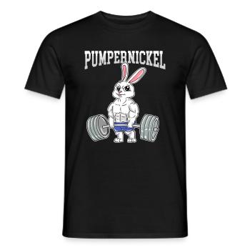 Fitness Pumpen Pumpernickel beim Kreuzheben - Männer T-Shirt - Schwarz - Vorne - AI Model Male 178 light (178cm)