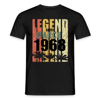 Sternzeichen Fische Geburtstag März 1968 - Männer T-Shirt - Schwarz - Vorne - AI Model Male 178 light (178cm)