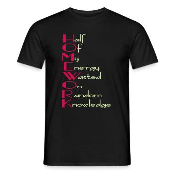 Chemistry Physics Science Teachers Students Joke - Men's T-Shirt - black - Front - AI Model Male 178 light (178cm)