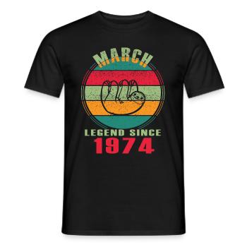 Lazy Sloth 1974 en mars rétro - T-shirt homme - noir - Devant - AI Model Male 178 light (178cm)