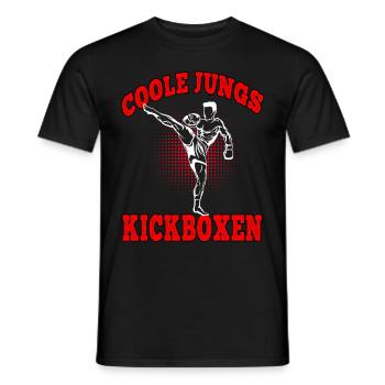 Coole Jungs Kickboxen Muay Thai Kampfsport Boxen - Männer T-Shirt - Schwarz - Vorne - AI Model Male 178 light (178cm)