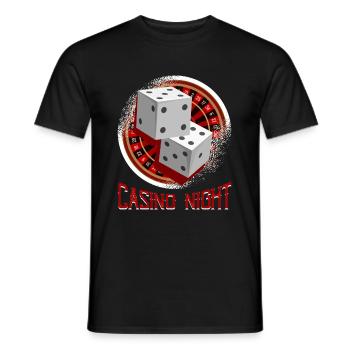 Poker Glücksspiel Zocken Würfel Geld - Männer T-Shirt - Schwarz - Vorne - AI Model Male 178 light (178cm)