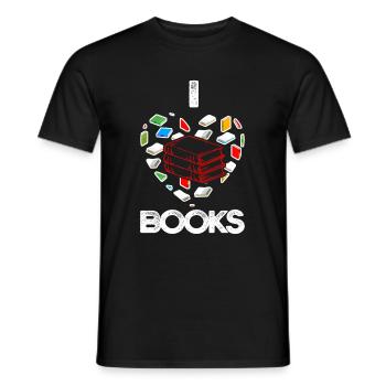 Amateurs de livres lecture livres romans éducation cadeau - T-shirt homme - noir - Devant - AI Model Male 178 light (178cm)