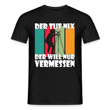 Vermessungstechniker hat immer Recht Vermesser - Männer T-Shirt - Schwarz - Vorne - AI Model Male 178 light (178cm)