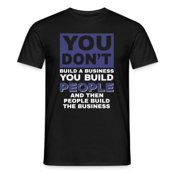 Business - Men's T-Shirt - black - Front - AI Model Male 178 light (178cm)